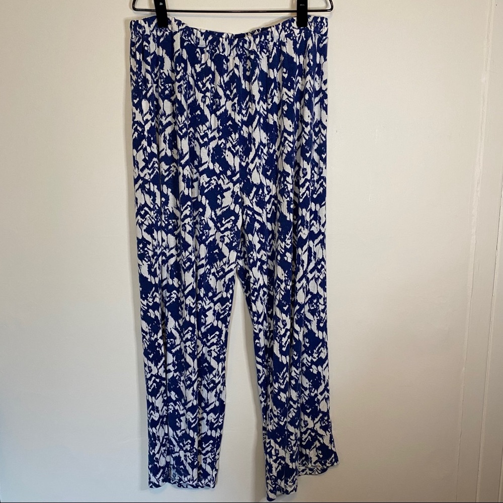 ❤️FINAL PRICE✨hannah brand blue and white long patterned pants✨